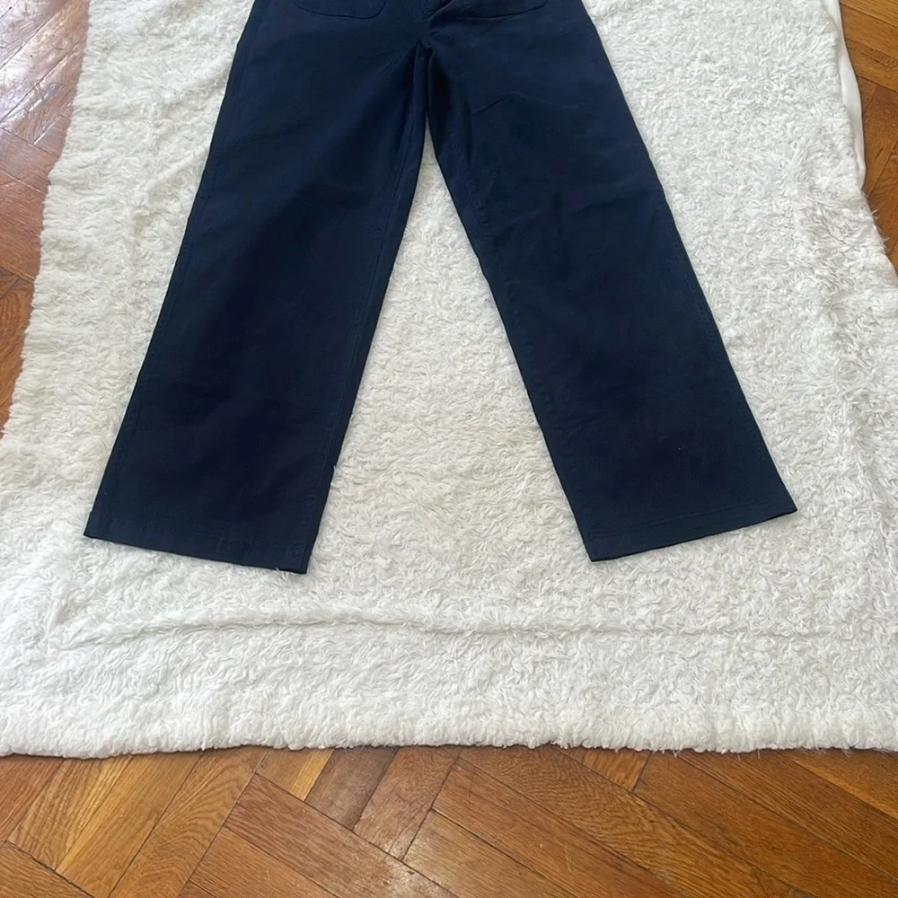 Madewell White House Black Market Dark Pants color blue wide leg